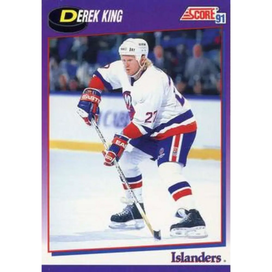 1991-92 Score American #167 Derek King NM-MT New York Islanders Hockey Card  Image 1
