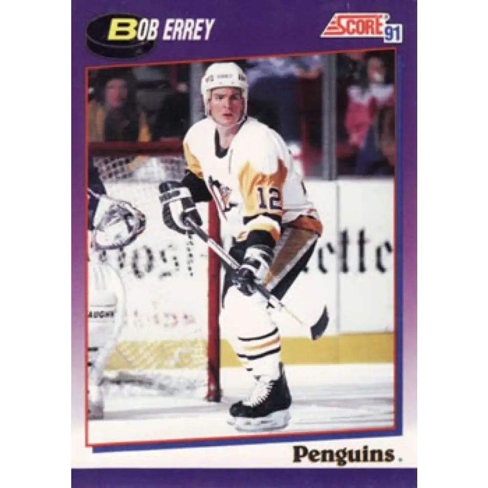 1991-92 Score American #169 Bob Errey NM-MT Pittsburgh Penguins Hockey Card  Image 1