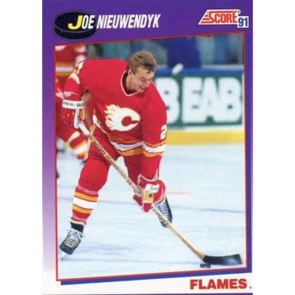 1991-92 Score American #170 Joe Nieuwendyk NM-MT Calgary Flames Hockey Card  Image 1