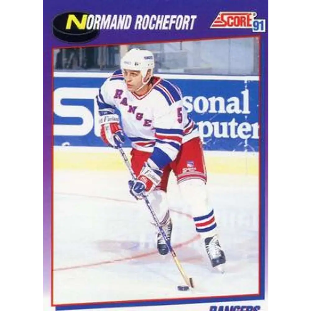 1991-92 Score American #171 Normand Rochefort NM-MT New York Rangers Hockey Card  Image 1