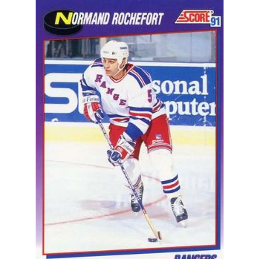 1991-92 Score American #171 Normand Rochefort NM-MT New York Rangers Hockey Card  Image 1