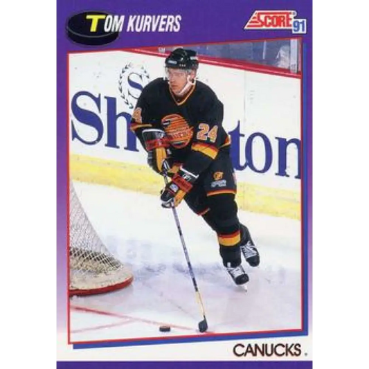 1991-92 Score American #174 Tom Kurvers NM-MT Vancouver Canucks Hockey Card  Image 1