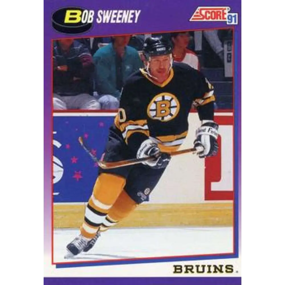 1991-92 Score American #176 Bob Sweeney NM-MT Boston Bruins Hockey Card  Image 1