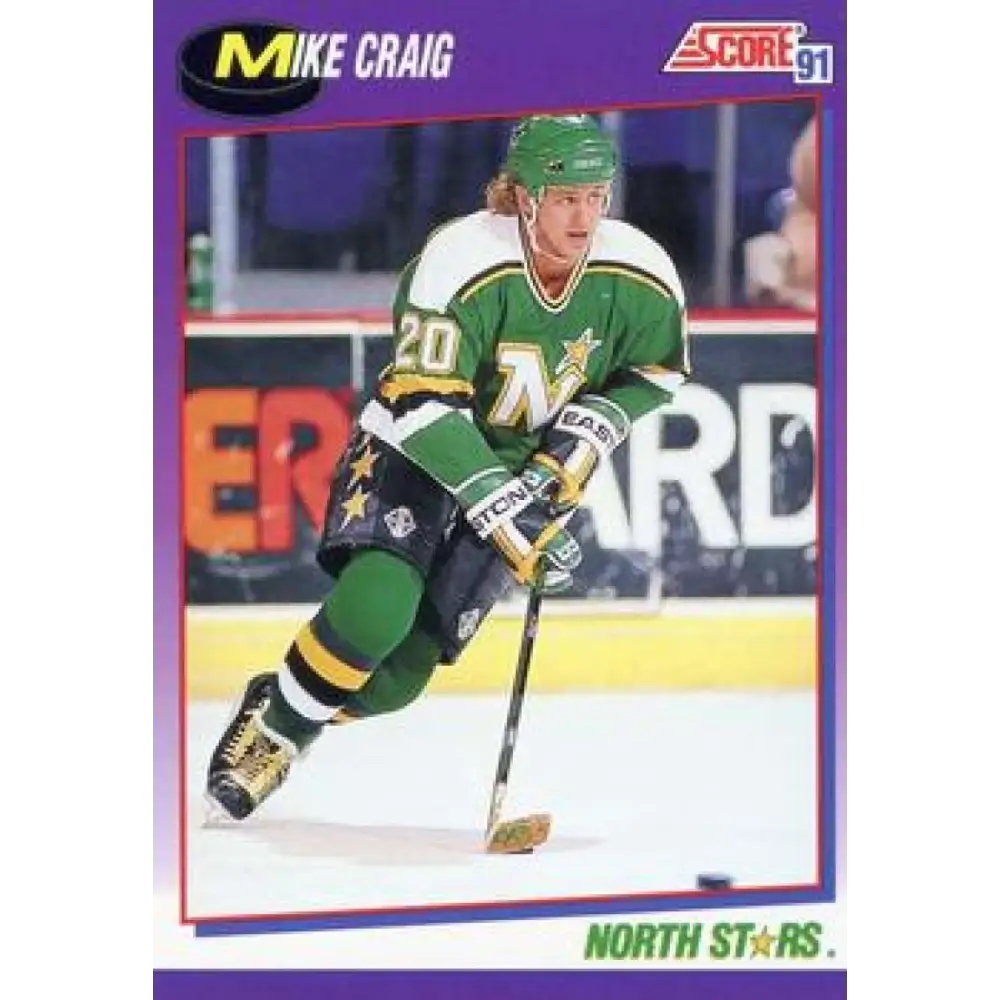 1991-92 Score American #181 Mike Craig NM-MT Minnesota North Stars Hockey Card  Image 1