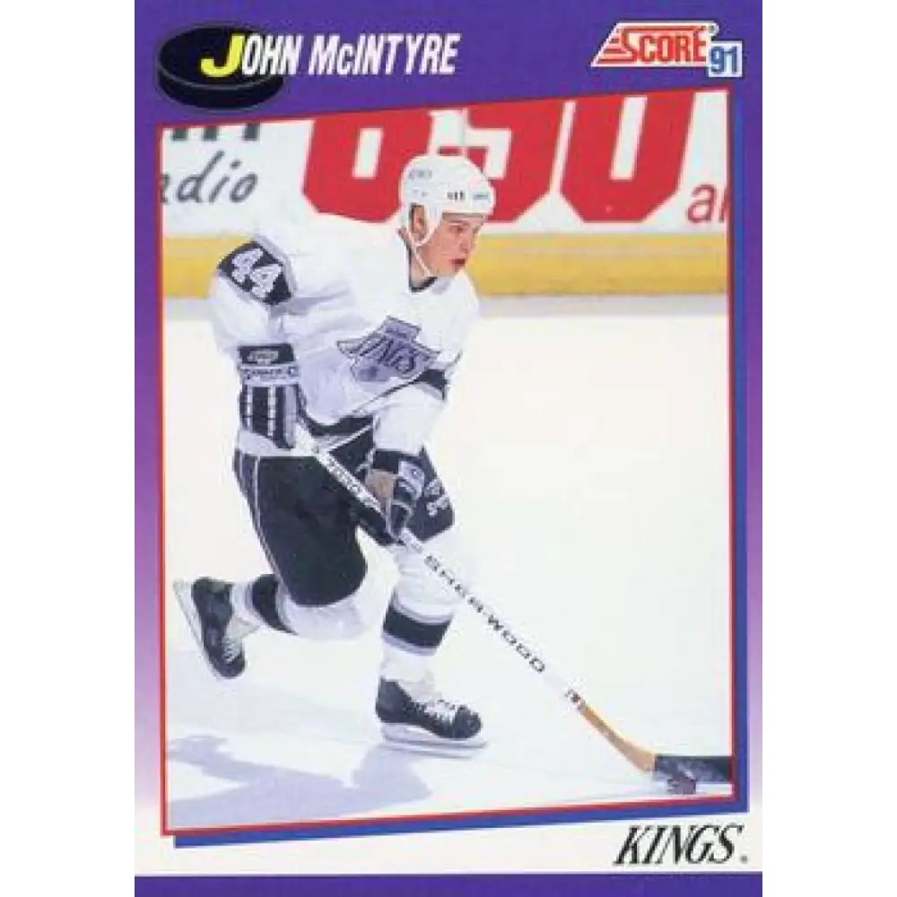 1991-92 Score American #182 John McIntyre NM-MT Los Angeles Kings Hockey Card  Image 1