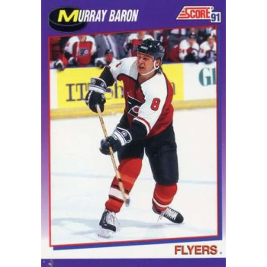 1991-92 Score American #183 Murray Baron NM-MT Philadelphia Flyers Hockey Card  Image 1