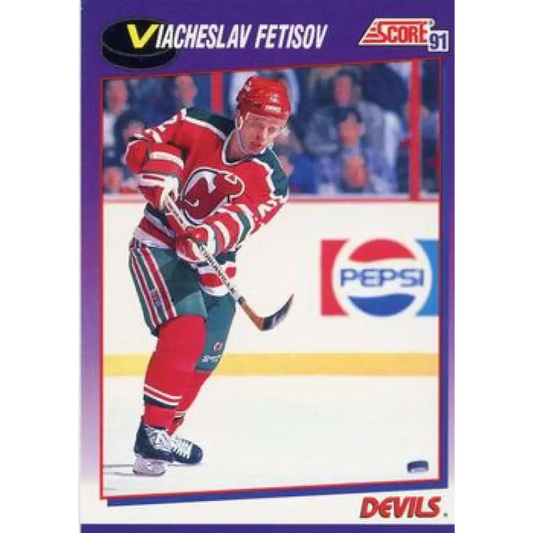 1991-92 Score American #184 Slava Fetisov NM-MT New Jersey Devils Hockey Card  Image 1