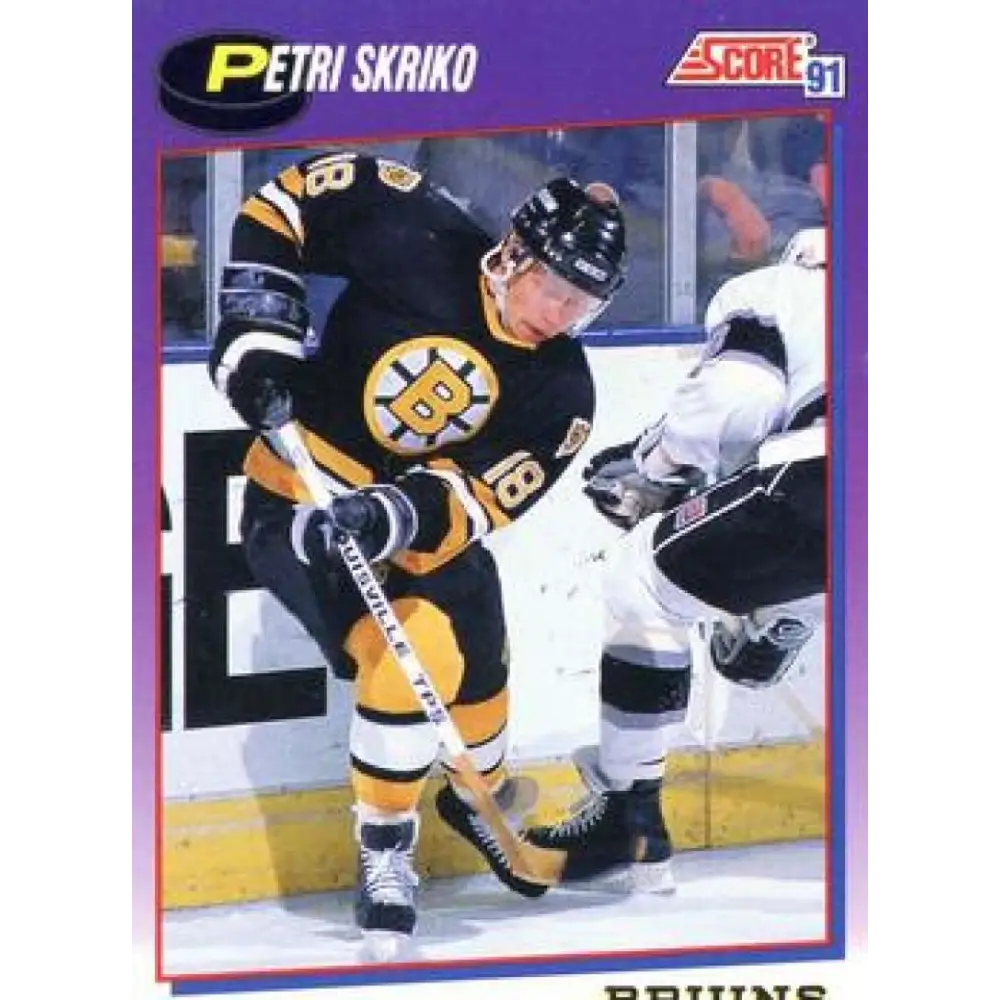 1991-92 Score American #188 Petri Skriko NM-MT Boston Bruins Hockey Card  Image 1