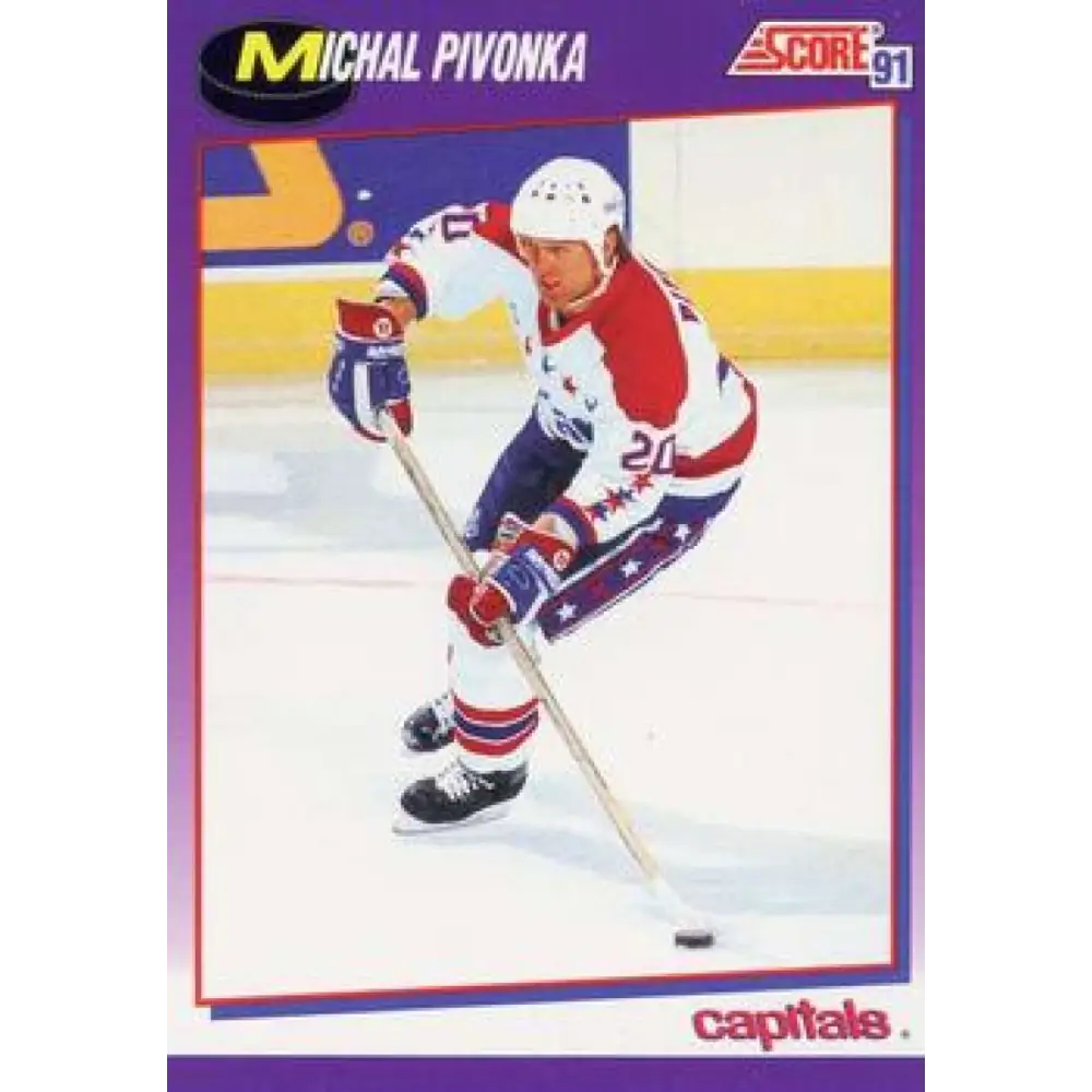1991-92 Score American #193 Michal Pivonka NM-MT Washington Capitals Hockey Card  Image 1