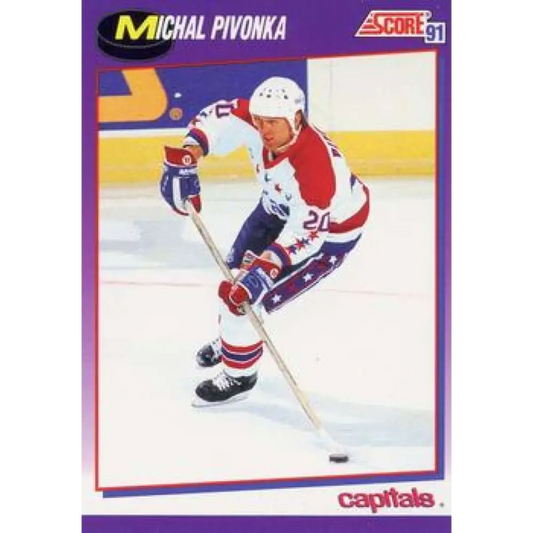 1991-92 Score American #193 Michal Pivonka NM-MT Washington Capitals Hockey Card  Image 1