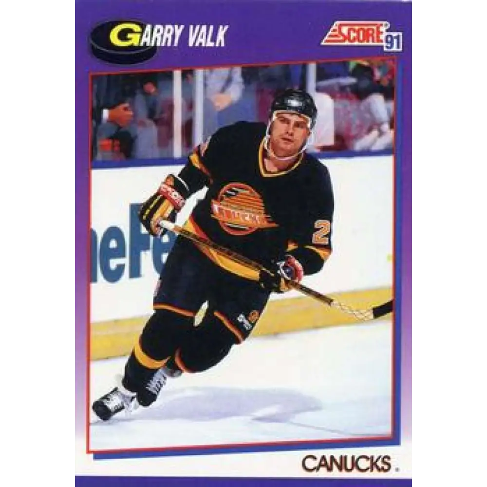 1991-92 Score American #195 Garry Valk NM-MT Vancouver Canucks Hockey Card  Image 1