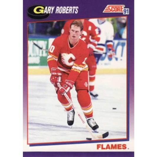 1991-92 Score American #199 Gary Roberts NM-MT Calgary Flames Hockey Card  Image 1