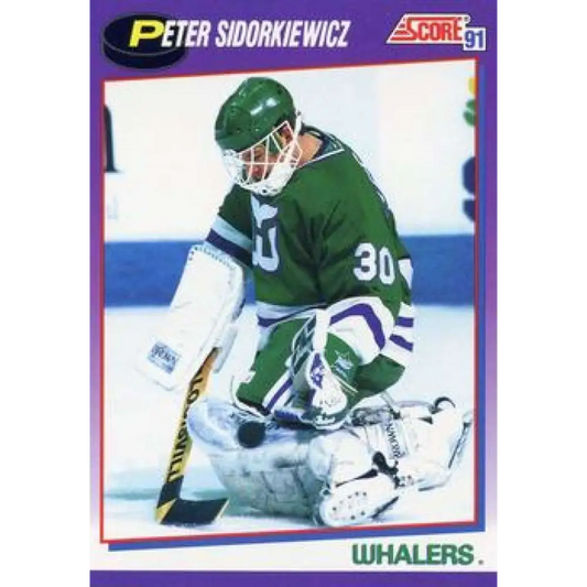 1991-92 Score American #203 Peter Sidorkiewicz NM-MT Hartford Whalers Hockey Card  Image 1