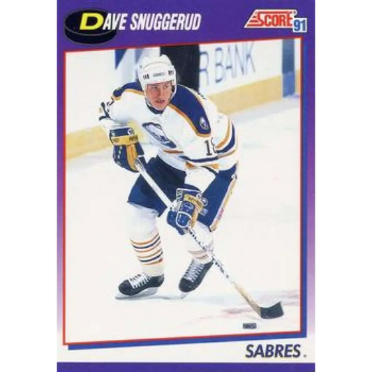 1991-92 Score American #206 Dave Snuggerud NM-MT Buffalo Sabres Hockey Card  Image 1