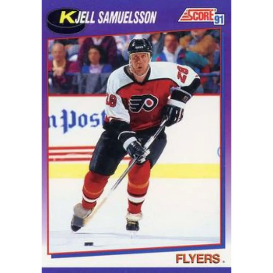 1991-92 Score American #207 Kjell Samuelsson NM-MT Philadelphia Flyers Hockey Card  Image 1