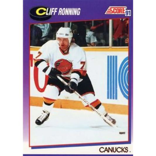 1991-92 Score American #212 Cliff Ronning NM-MT Vancouver Canucks Hockey Card  Image 1