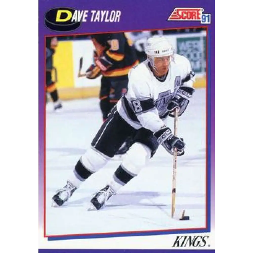 1991-92 Score American #214 Dave Taylor NM-MT Los Angeles Kings Hockey Card  Image 1