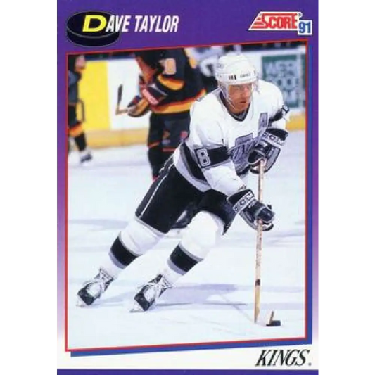 1991-92 Score American #214 Dave Taylor NM-MT Los Angeles Kings Hockey Card  Image 1