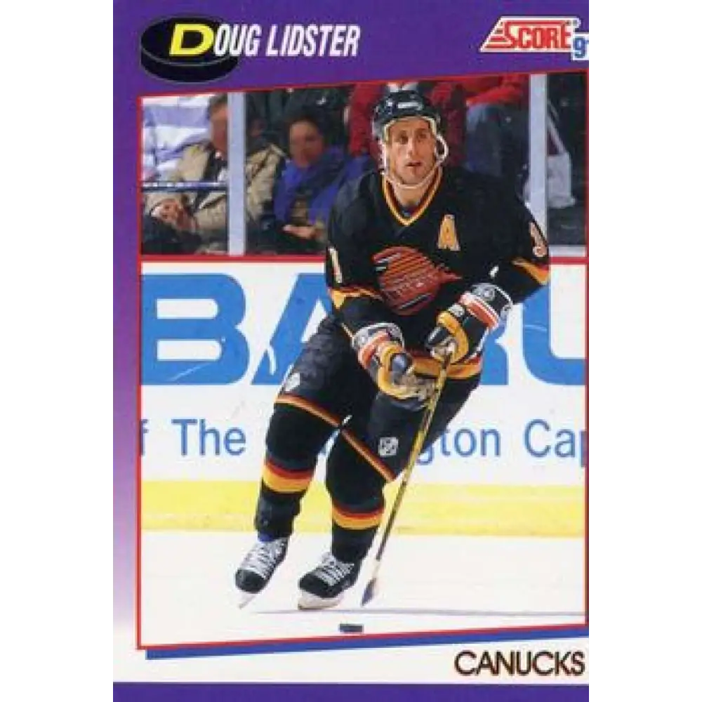 1991-92 Score American #215 Doug Lidster NM-MT Vancouver Canucks Hockey Card  Image 1