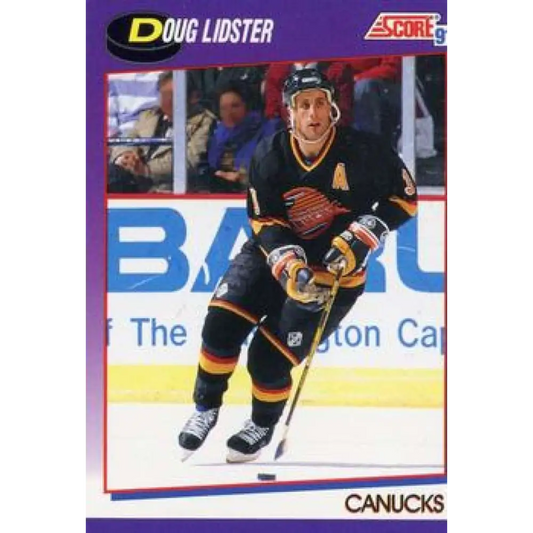 1991-92 Score American #215 Doug Lidster NM-MT Vancouver Canucks Hockey Card  Image 1