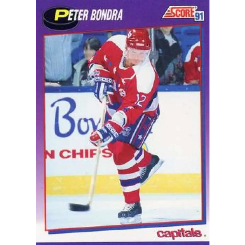 1991-92 Score American #216 Peter Bondra NM-MT Washington Capitals Hockey Card  Image 1
