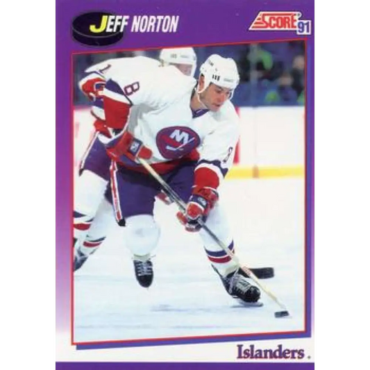 1991-92 Score American #222 Jeff Norton NM-MT New York Islanders Hockey Card  Image 1