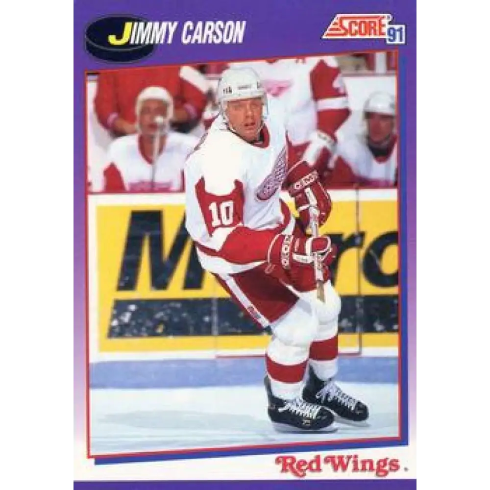 1991-92 Score American #224 Jimmy Carson NM-MT Detroit Red Wings Hockey Card  Image 1