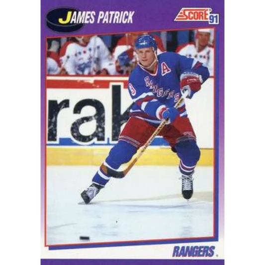 1991-92 Score American #230 James Patrick NM-MT New York Rangers Hockey Card  Image 1