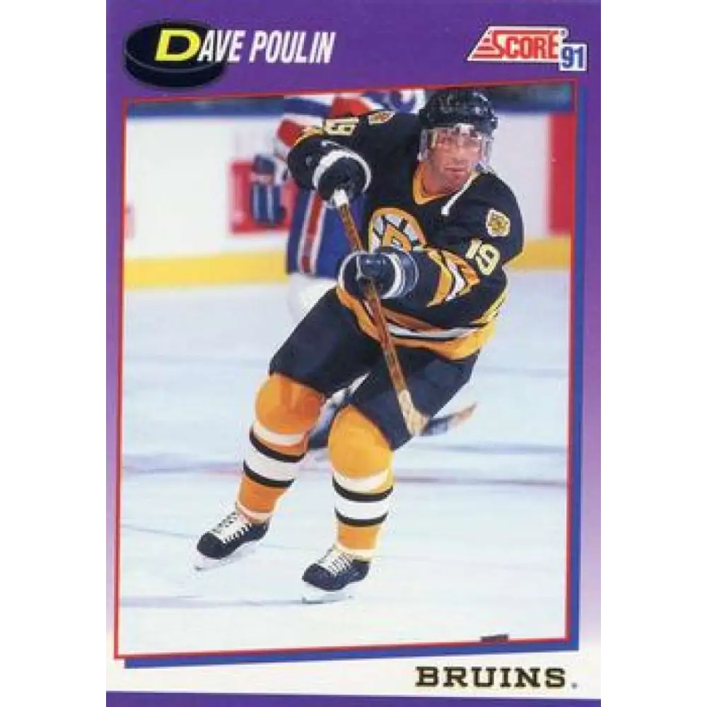 1991-92 Score American #232 Dave Poulin NM-MT Boston Bruins Hockey Card  Image 1