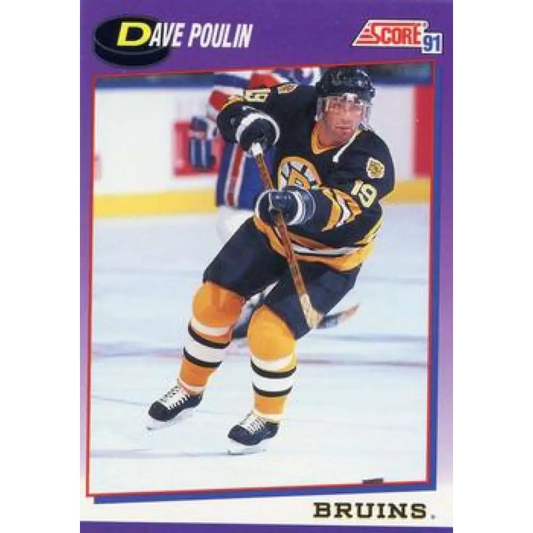 1991-92 Score American #232 Dave Poulin NM-MT Boston Bruins Hockey Card  Image 1