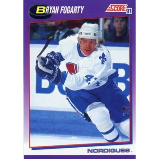 1991-92 Score American #237 Bryan Fogarty NM-MT Quebec Nordiques Hockey Card  Image 1