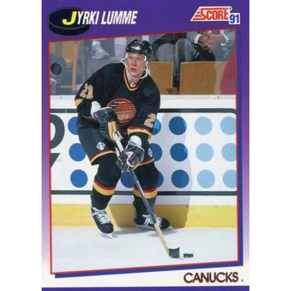 1991-92 Score American #242 Jyrki Lumme NM-MT Vancouver Canucks Hockey Card  Image 1