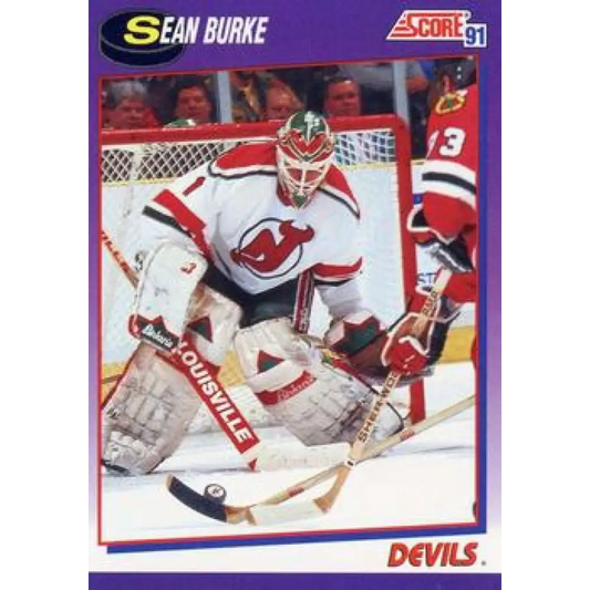 1991-92 Score American #245 Sean Burke NM-MT New Jersey Devils Hockey Card  Image 1