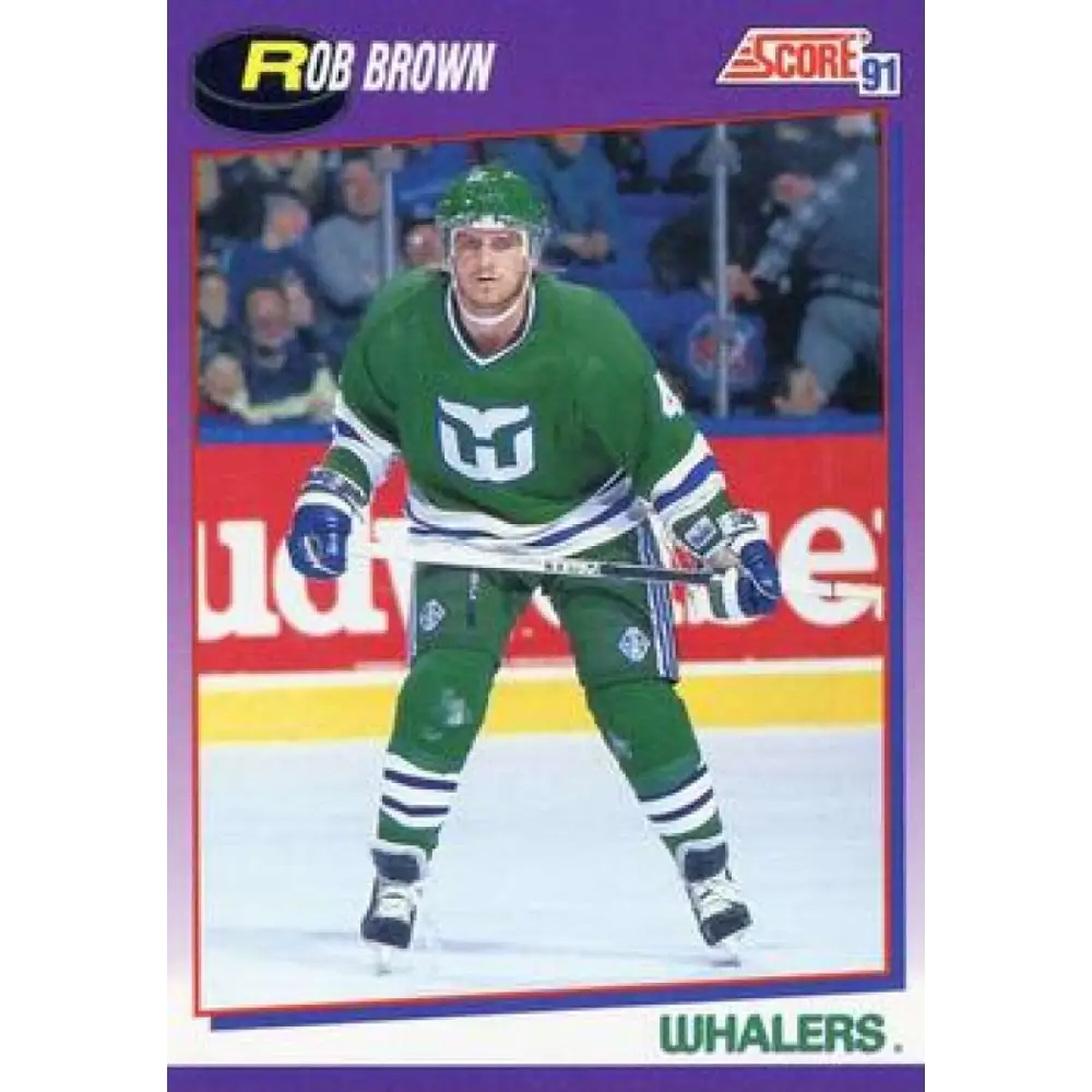 1991-92 Score American #246 Rob Brown NM-MT Hartford Whalers Hockey Card  Image 1