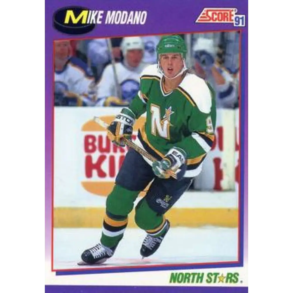 1991-92 Score American #247 Mike Modano NM-MT Minnesota North Stars Hockey Card  Image 1