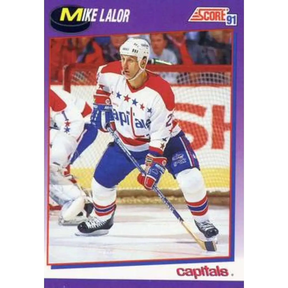 1991-92 Score American #249 Mike Lalor NM-MT Washington Capitals Hockey Card  Image 1