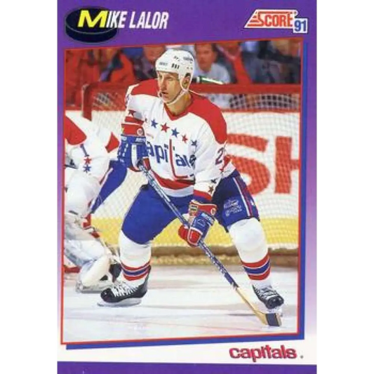 1991-92 Score American #249 Mike Lalor NM-MT Washington Capitals Hockey Card  Image 1