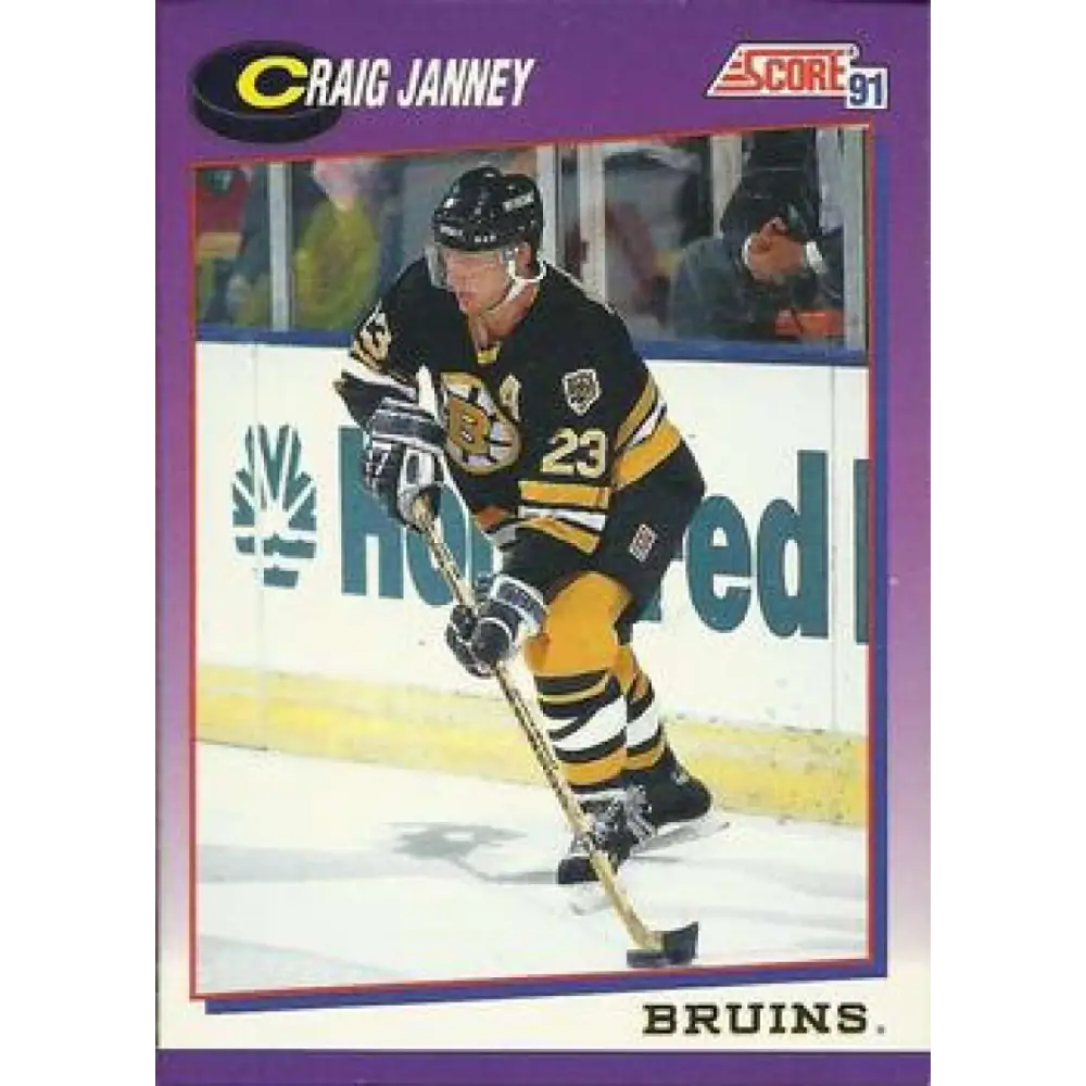 1991-92 Score American #253 Craig Janney NM-MT Boston Bruins Hockey Card  Image 1