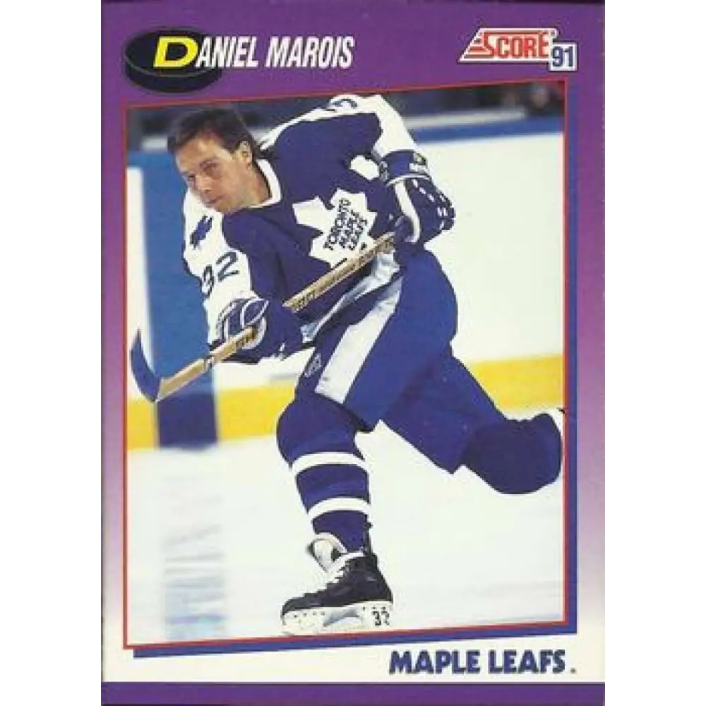 1991-92 Score American #254 Daniel Marois NM-MT Toronto Maple Leafs Hockey Card  Image 1