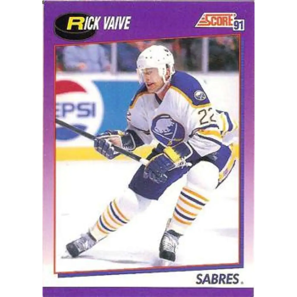 1991-92 Score American #26 Rick Vaive NM-MT Buffalo Sabres Hockey Card  Image 1