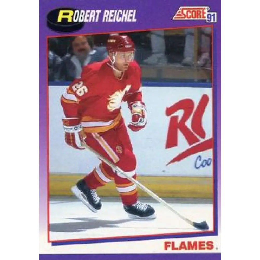 1991-92 Score American #263 Robert Reichel NM-MT Calgary Flames Hockey Card  Image 1