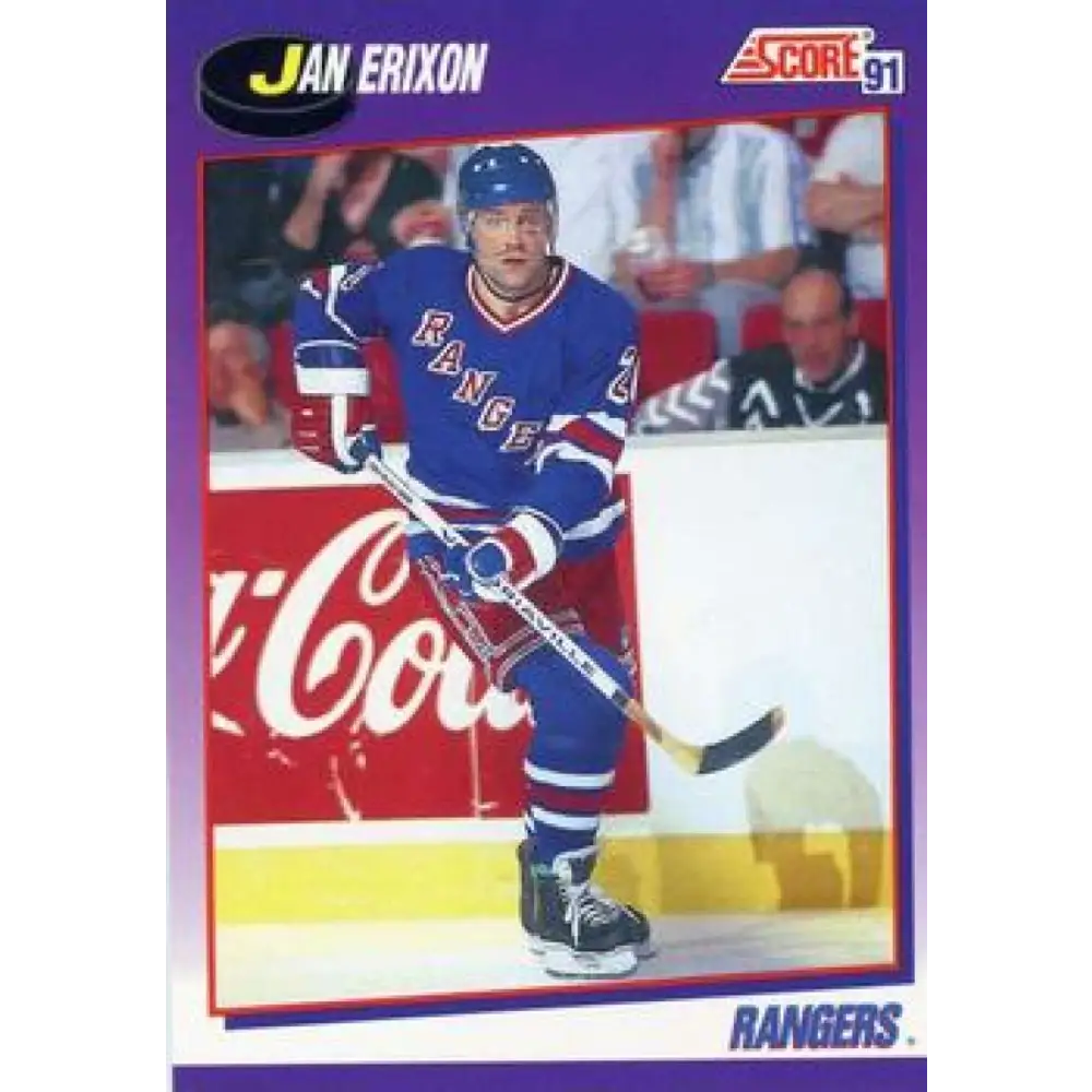 1991-92 Score American #264 Jan Erixon NM-MT New York Rangers Hockey Card  Image 1