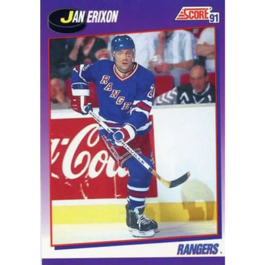 1991-92 Score American #264 Jan Erixon NM-MT New York Rangers Hockey Card  Image 1