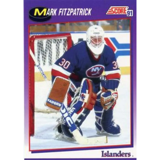 1991-92 Score American #266 Mark Fitzpatrick NM-MT New York Islanders Hockey Card  Image 1