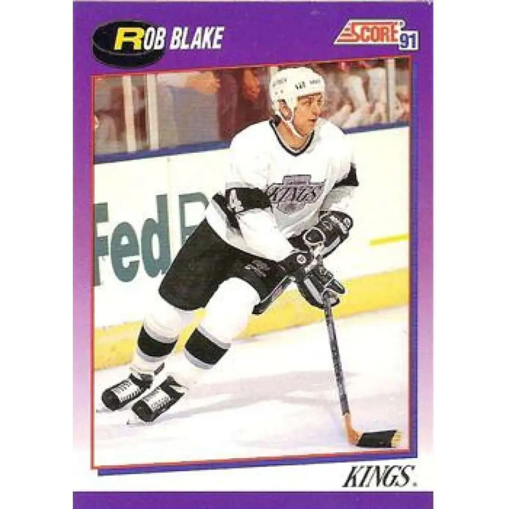 1991-92 Score American #27 Rob Blake NM-MT Los Angeles Kings Hockey Card  Image 1