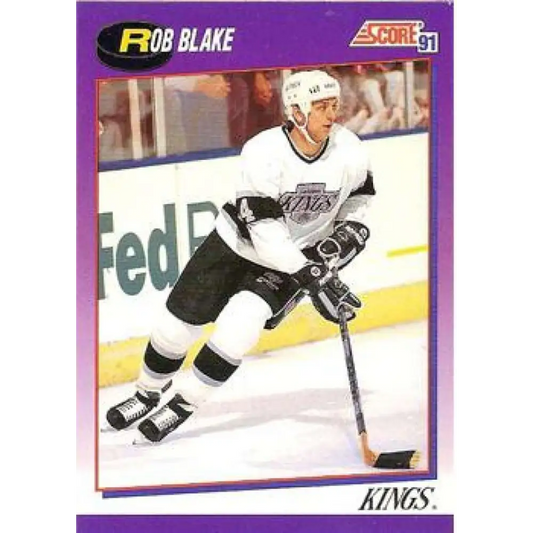 1991-92 Score American #27 Rob Blake NM-MT Los Angeles Kings Hockey Card  Image 1
