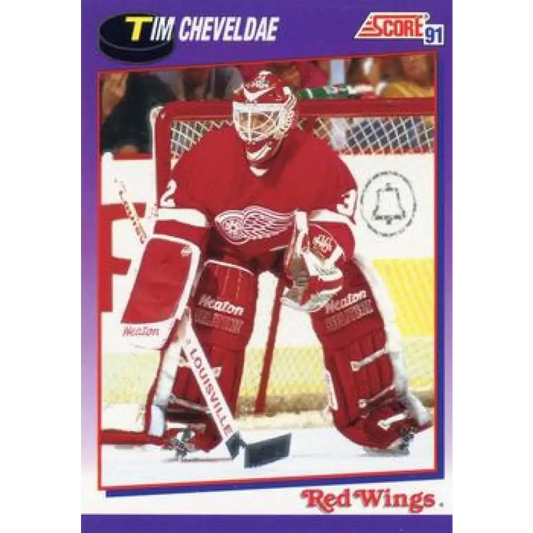 1991-92 Score American #272 Tim Cheveldae NM-MT Detroit Red Wings Hockey Card  Image 1