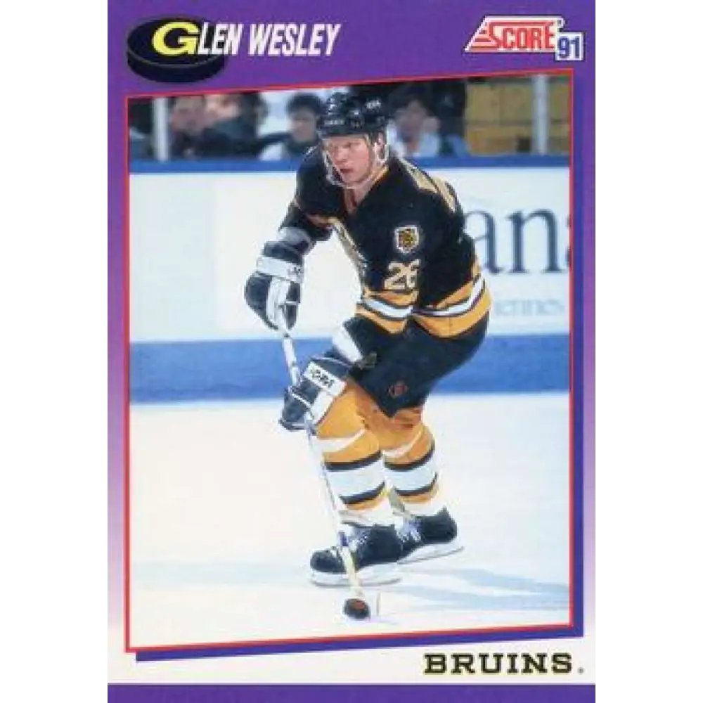 1991-92 Score American #273 Glen Wesley NM-MT Boston Bruins Hockey Card  Image 1