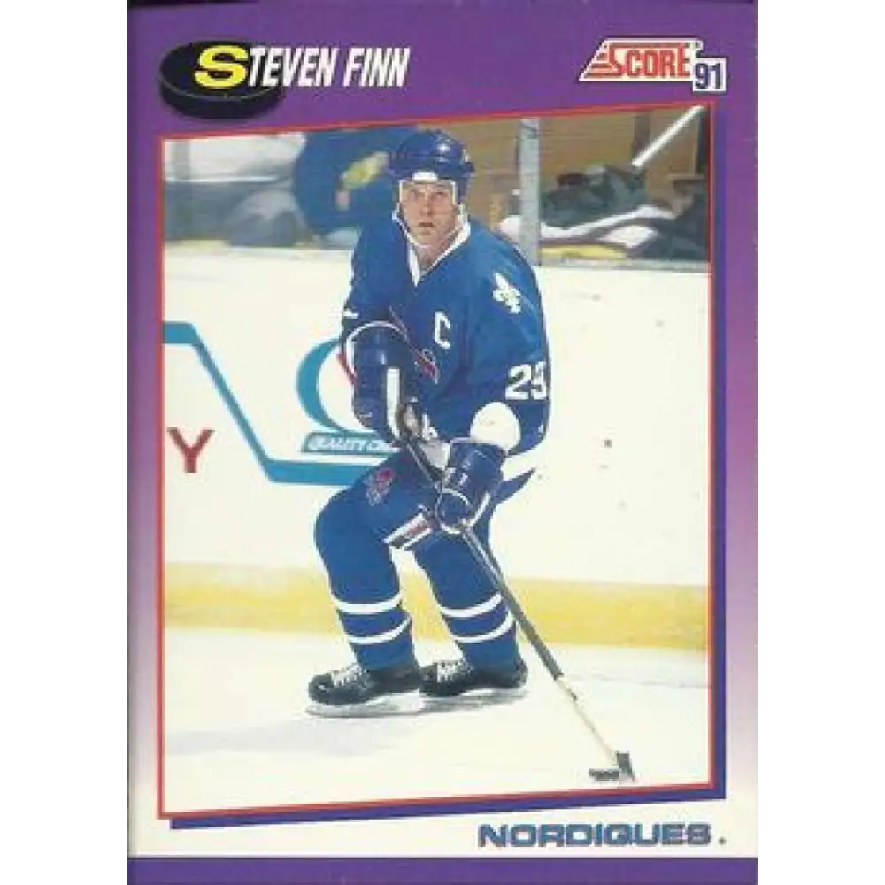 1991-92 Score American #278 Steven Finn NM-MT Quebec Nordiques Hockey Card  Image 1