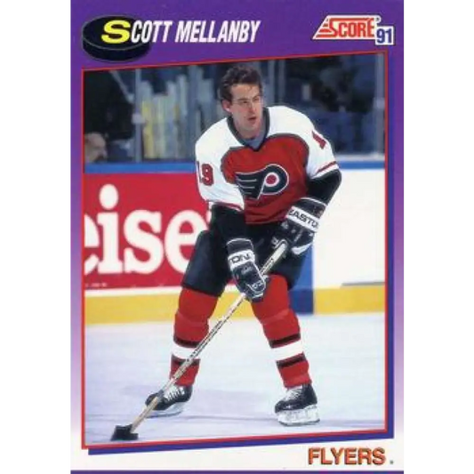 1991-92 Score American #279 Scott Mellanby NM-MT Philadelphia Flyers Hockey Card  Image 1